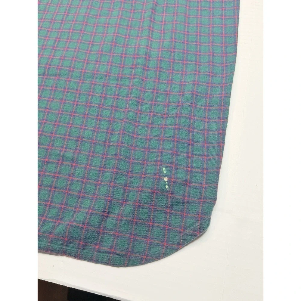 Vintage Big Dogs Flannel Nightgown Sleep Shirt Pajamas S/M Dog Plaid